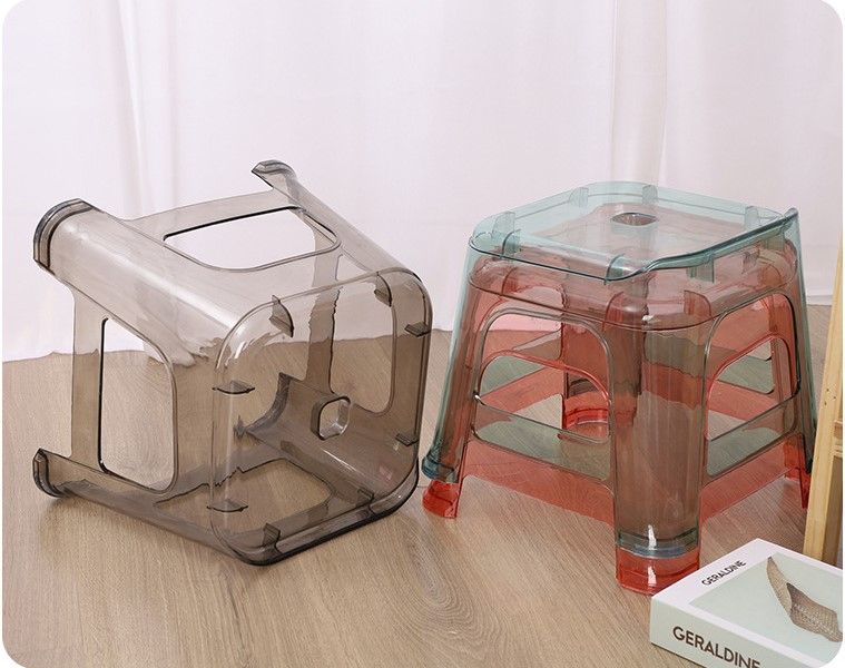 Non Slip Translucent Stool Kids Seat Small Round Plastic Stools ...