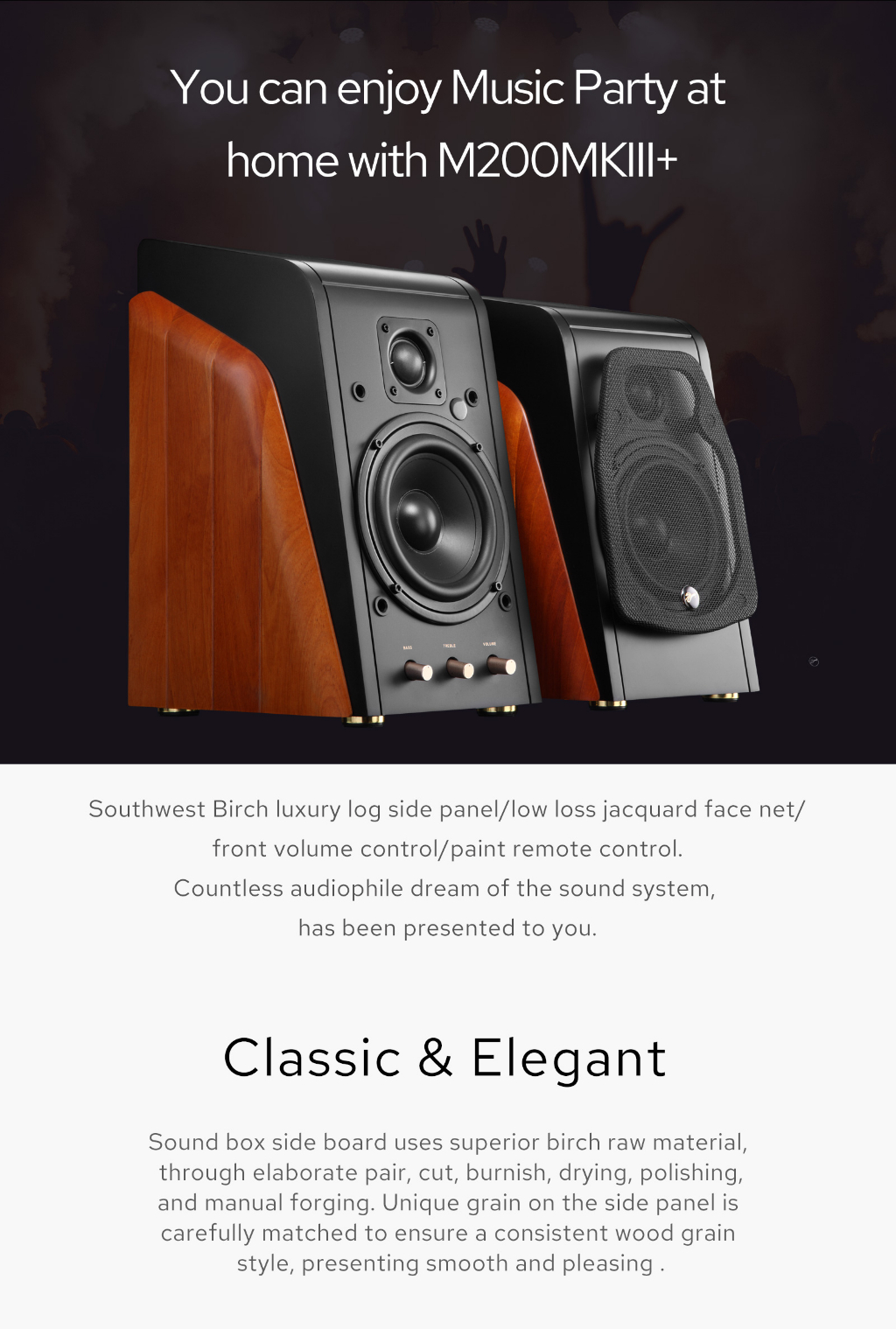 SG Ready Stock] HiVi Swans Speakers M200MKIII+ Active Bluetooth