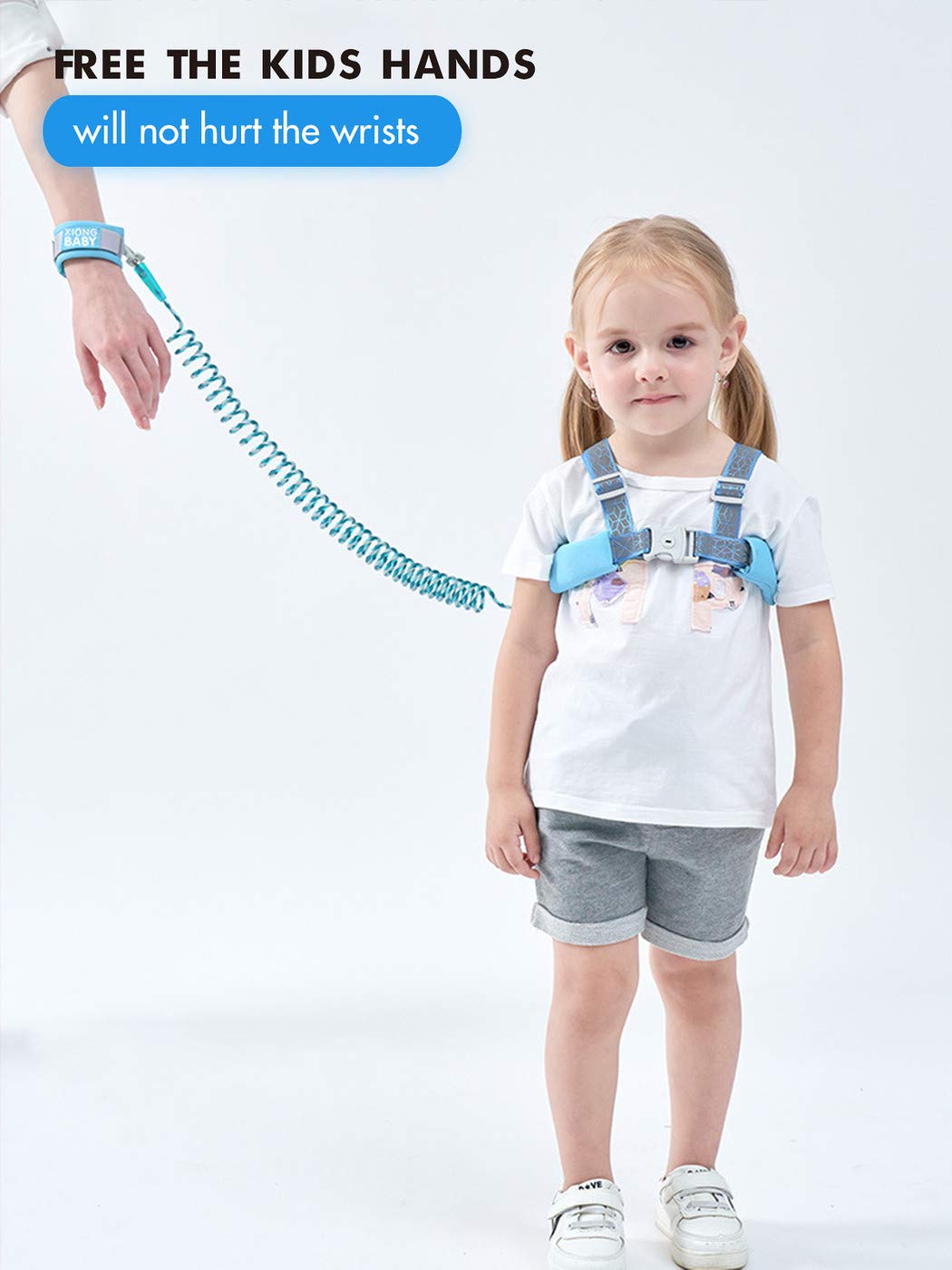Kids travel Reflective Anti-lost Wrist Chain Outdoor Walking Hand Wrist ...