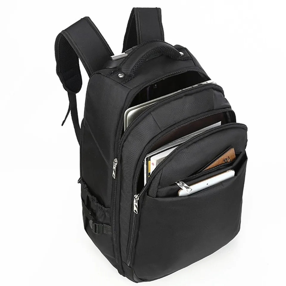 2 Wheels Trolley Laptop Backpack Waterproof School Rucksack Travel Bag