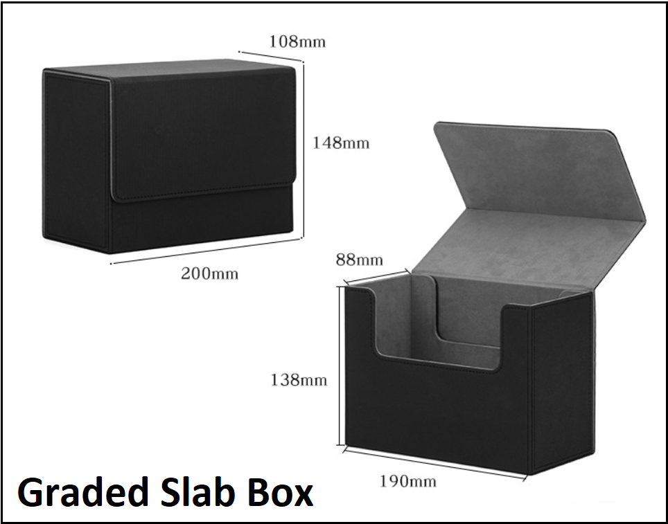 Graded Card Storage Case | Toploader Box Magnetic Case TCG PU Leather ...