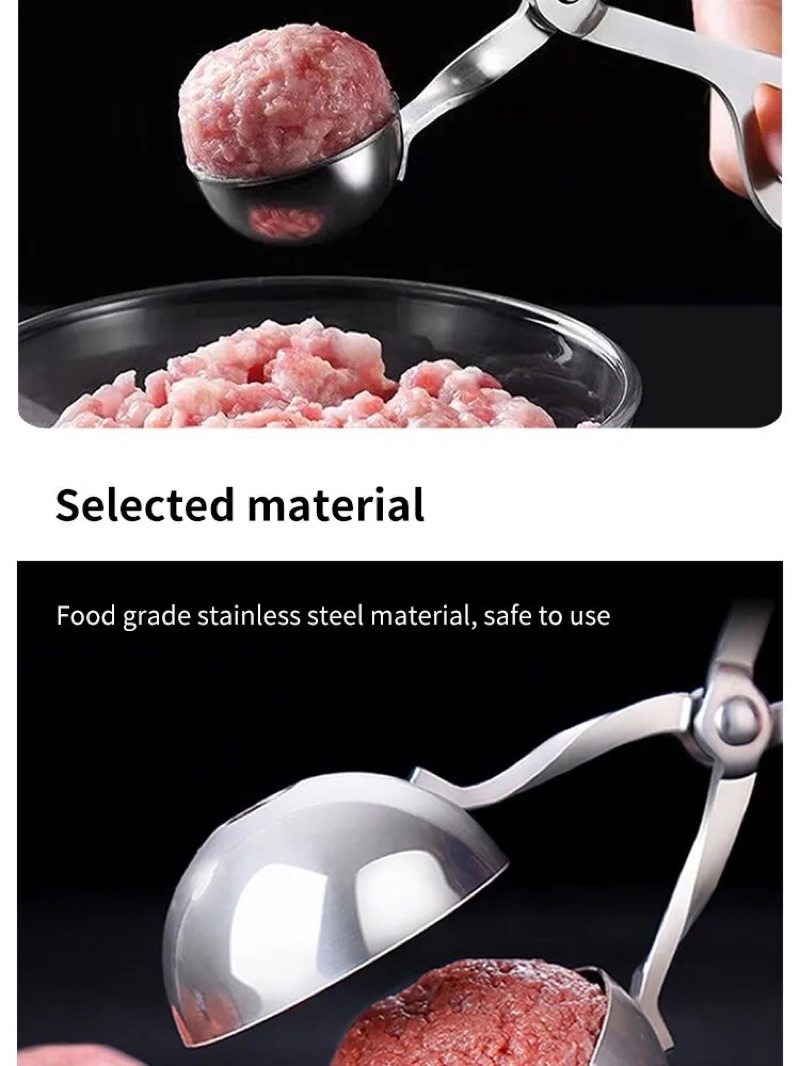 304 Stainless Steel Meatball Maker Clip Fish Ball Rice Ball Making Mold ...