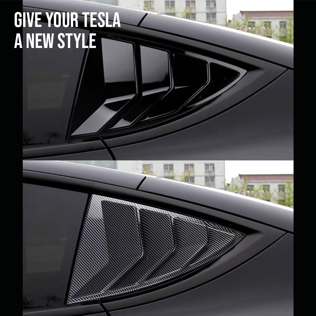 Rear Window ABS Louver Cover For Tesla Model 3 and Model Y | Includes ...