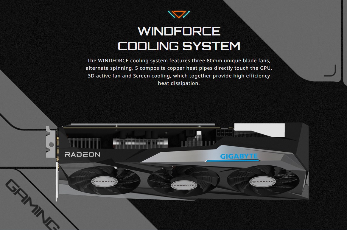 GIGABYTE Radeon RX 7600 RX7600 GAMING OC 8G Graphics Card, 3x WINDFORCE ...