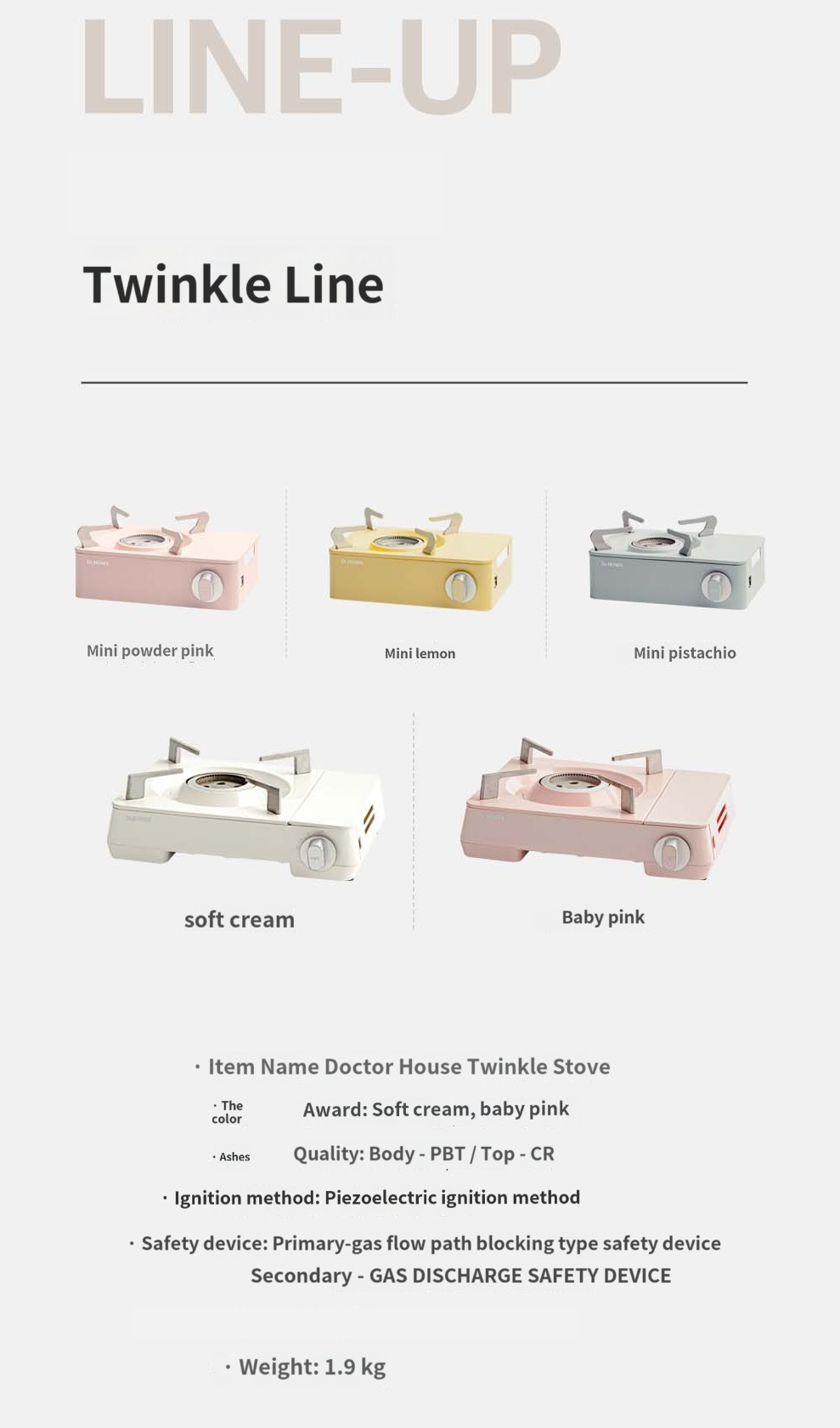 ♡BUBU♡ [Dr.Hows] Twinkle Mini Stove (Pistachio/Lemon) - Now In Seoul