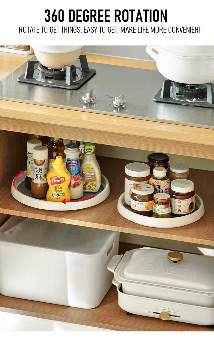 Lazy Susan Rotating Tray for Condiments and Seasoning 360 degree ...