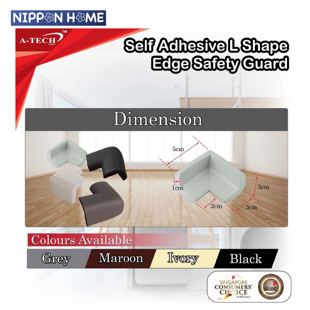 A-Tech Edge & Corner Guards,Self Adhesive L Shape Safety Edge & Corner ...