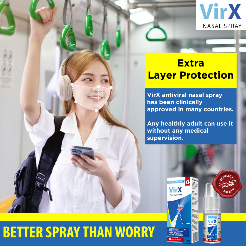 VirX Nasal Spray Nitric Oxide Nasal Spray 25ml Anti Viral Nasal