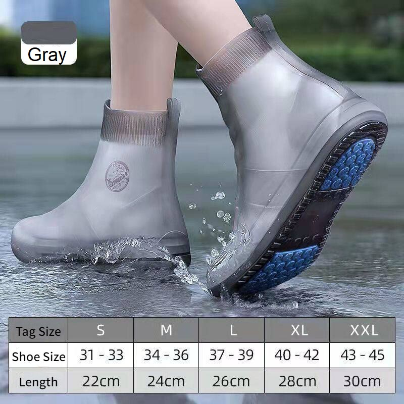 Waterproof Silicone Shoe Cover Rain Boots Cover Non-slip Shoes ...