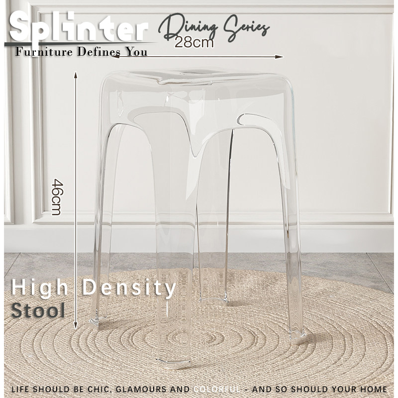 Splinter High Density Thick Plastic Designer Stool Chair Stackable ...