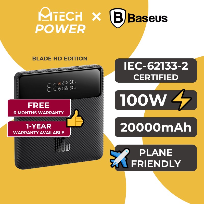 Baseus Blade HD 100W Power Bank PPBLD100HD USB C Power Bank 