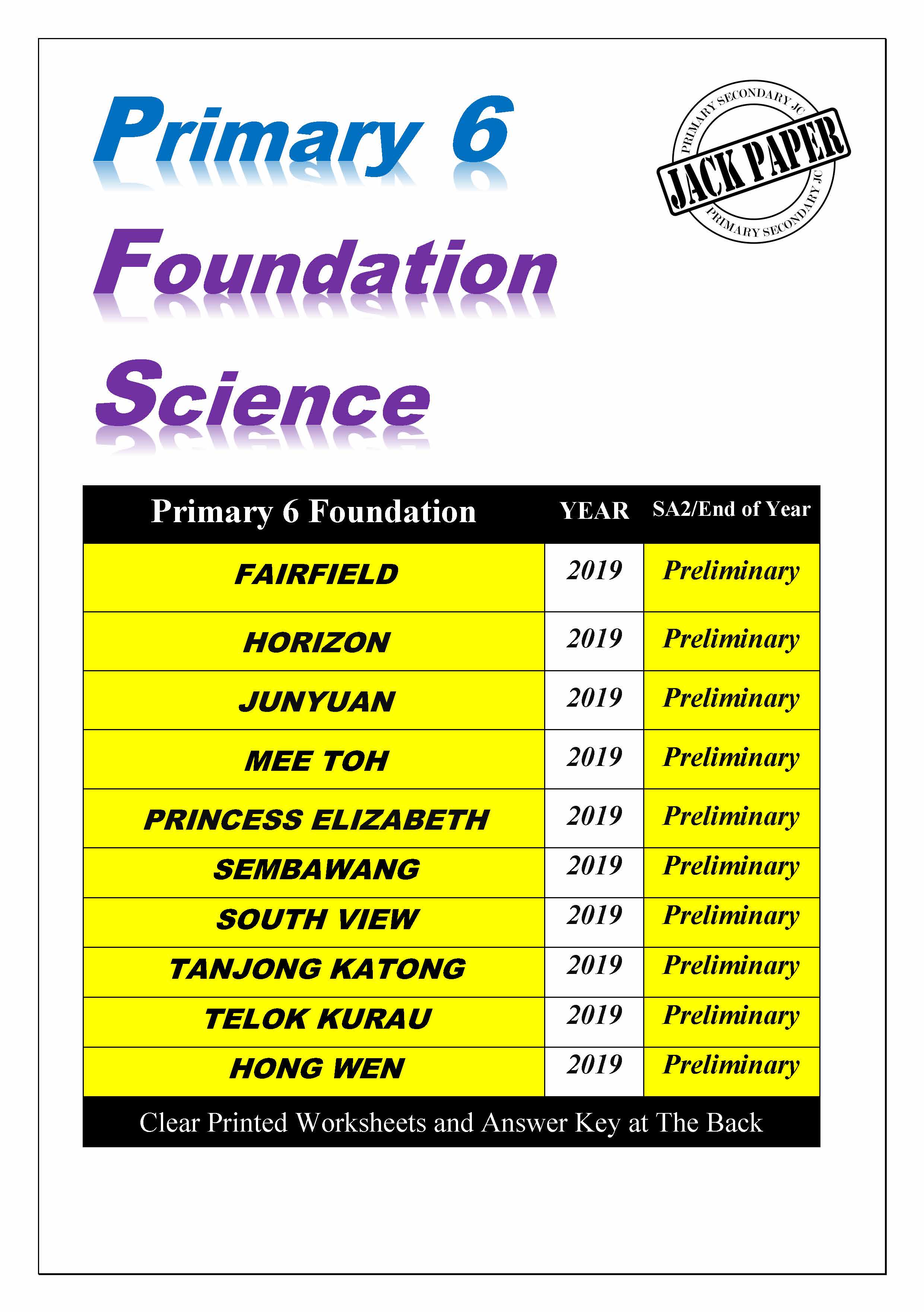 Primary 6 Foundation PSLE | Shopee Singapore
