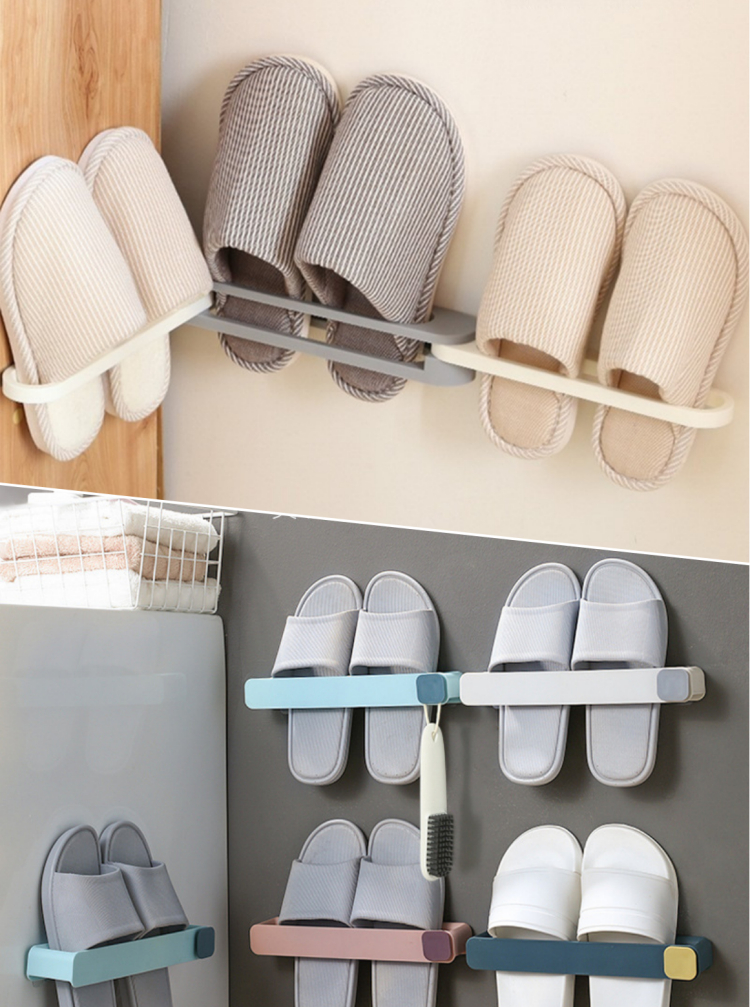 [Loveme258]Sticky Shoe Rack Wall Hanging Shoe Rack Living Bathroom Wall ...