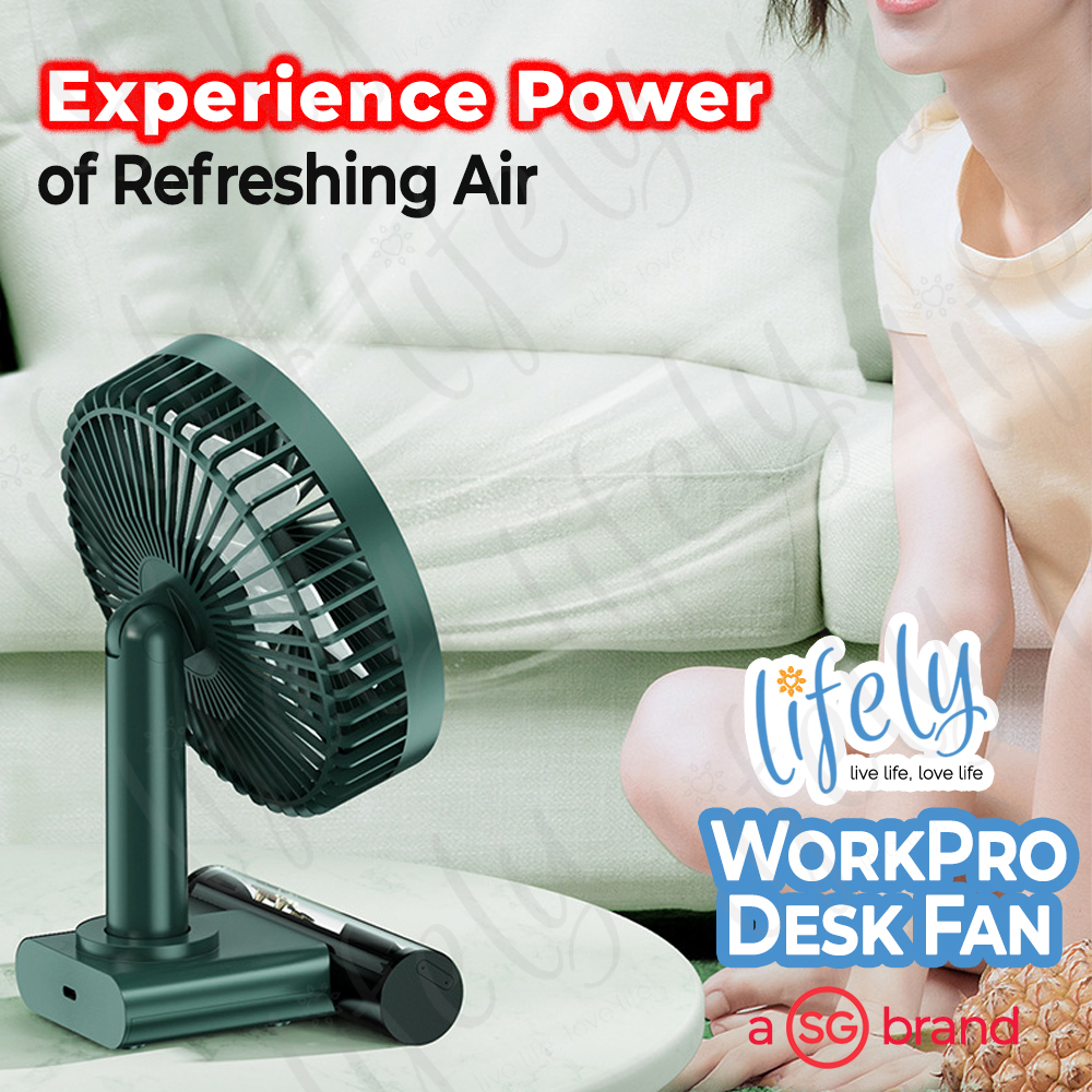 Desk Fan - Lifely Desktop Fan 6 Inches Mini Wireless DeskFan, Singapore ...