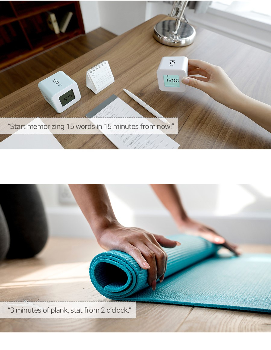 mooas Multi Cube Timer, Digital timer, Rotating Timer, Easy to use, 12 ...