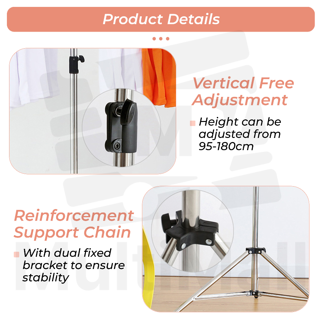 No-Installation Foldable Tripod Clothes Drying Rack Stainless Steel ...