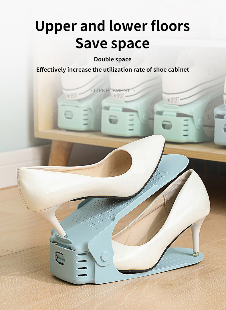 (HOME+) Adjustable Upgraded Shoe Organizer | Shoe Rack | Shoe Stacker ...