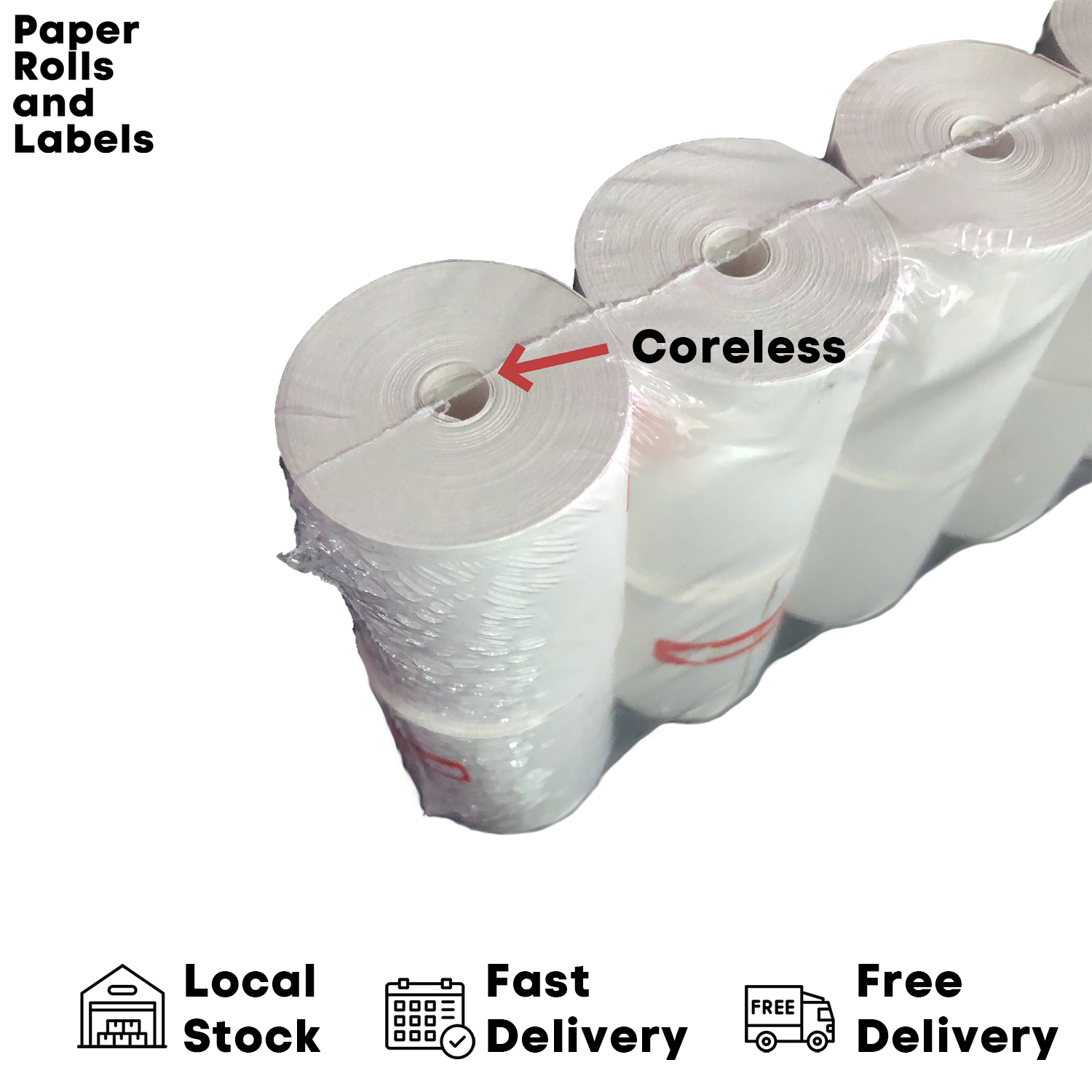 NETS Thermal Paper Roll Coreless 57 x 40mm CORELESS (50 Rolls and fewer ...