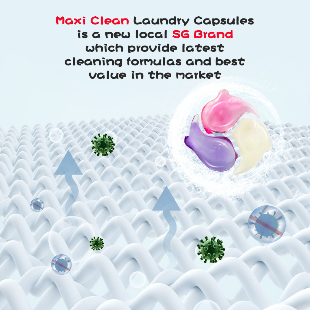 [Maxi Clean] 100 pods - 4in1 Laundry Detergent Capsule With Scent ...