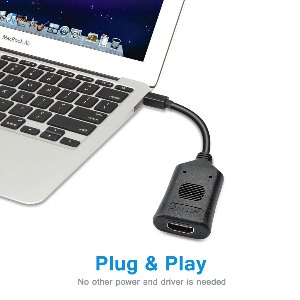 ATZ Active Mini Displayport V1.2 To HDMI, Active Mini DP to HDMI 4K ...