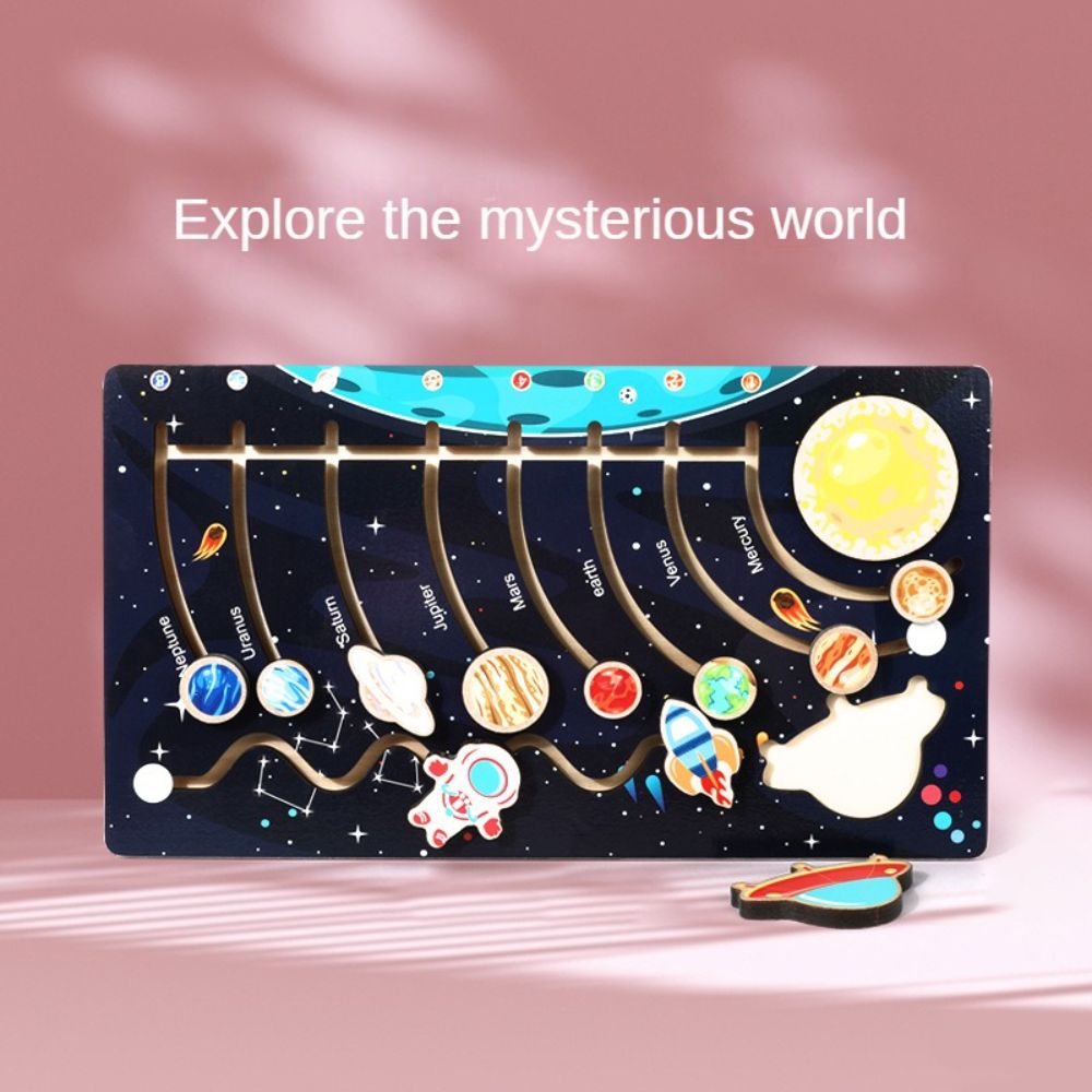 Solar System Model Board with 9 Planets Spaceship Rocket Module Early ...