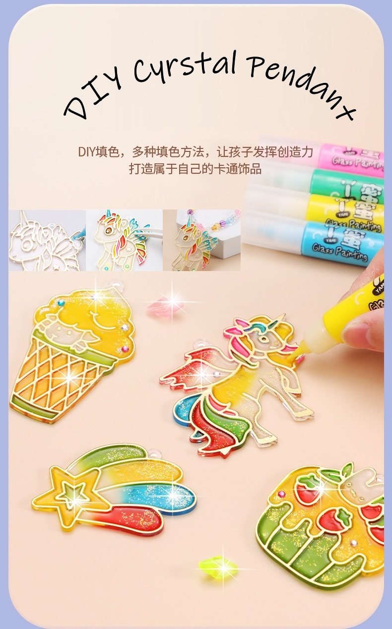 DMJHJY DIY Crystal Paint Arts And Crafts Set, 2024 New Diamond Painting Keychain, Bake-Free Crystal Color Glue Painting Pendant Kit for Window Art Craft Key Phone Charm Bag Decor (Christmas Set
