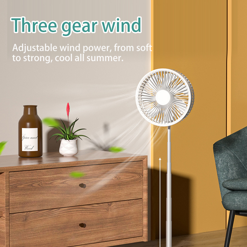 [SG Seller] 7200mAH Folding Fan Rechargeable Portable fold Fan Desktop ...