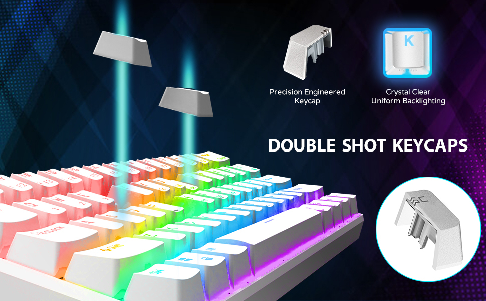 RK61 60% Mechanical Gaming Keyboard Royal Kludge Wireless Bluetooth ...