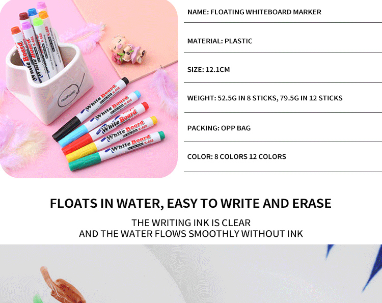 🌈Local Ship🌈8/12 Colors Floating Pen Magic Watercolor Brushes Kids ...