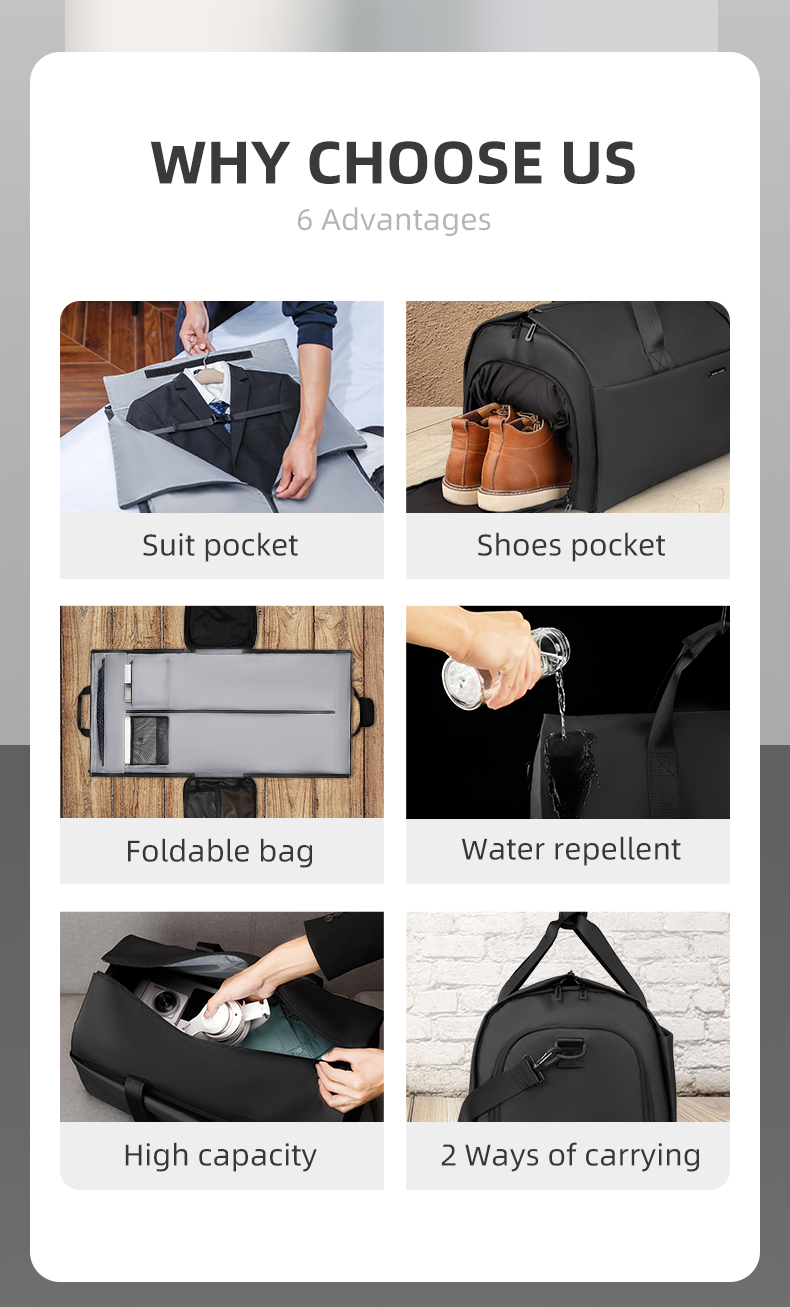 MARK RYDEN Business Suit Storage Travel Duffle Bag with Shoe ...