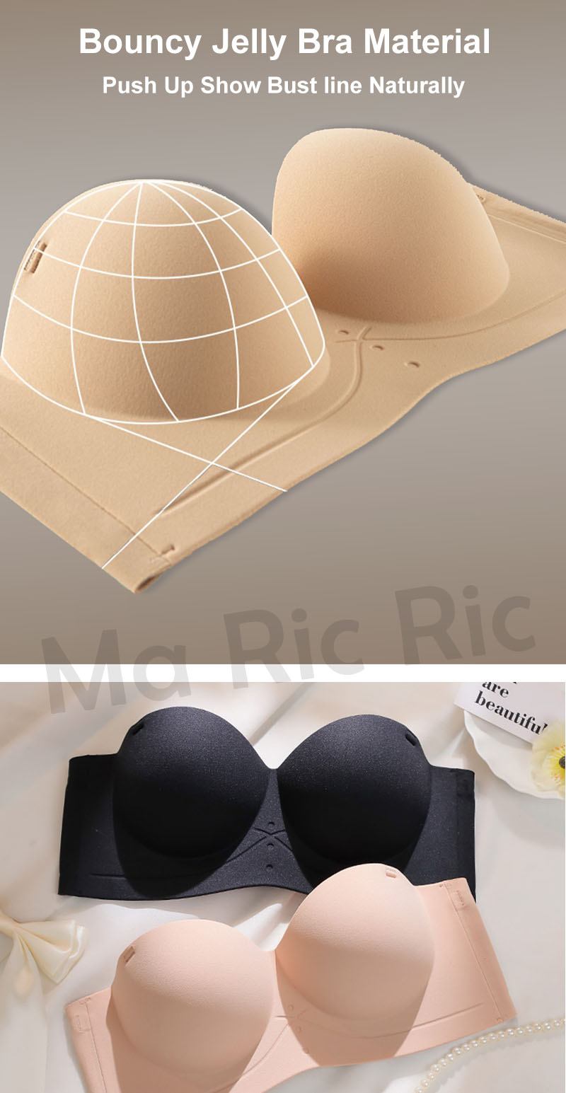 SG InStock) Ultra Thick Push Up Double Back Band #Strapless #Bra (Wir