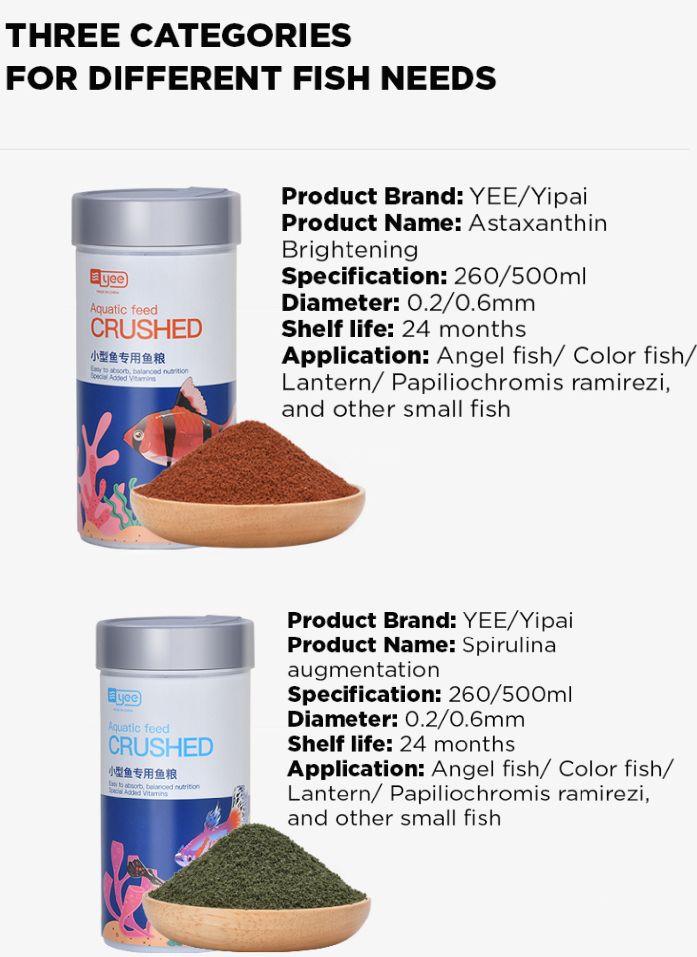 YEE Aquarium Fish Food For Small Fish, Goldfish, Neon Tetra Fish, Fish