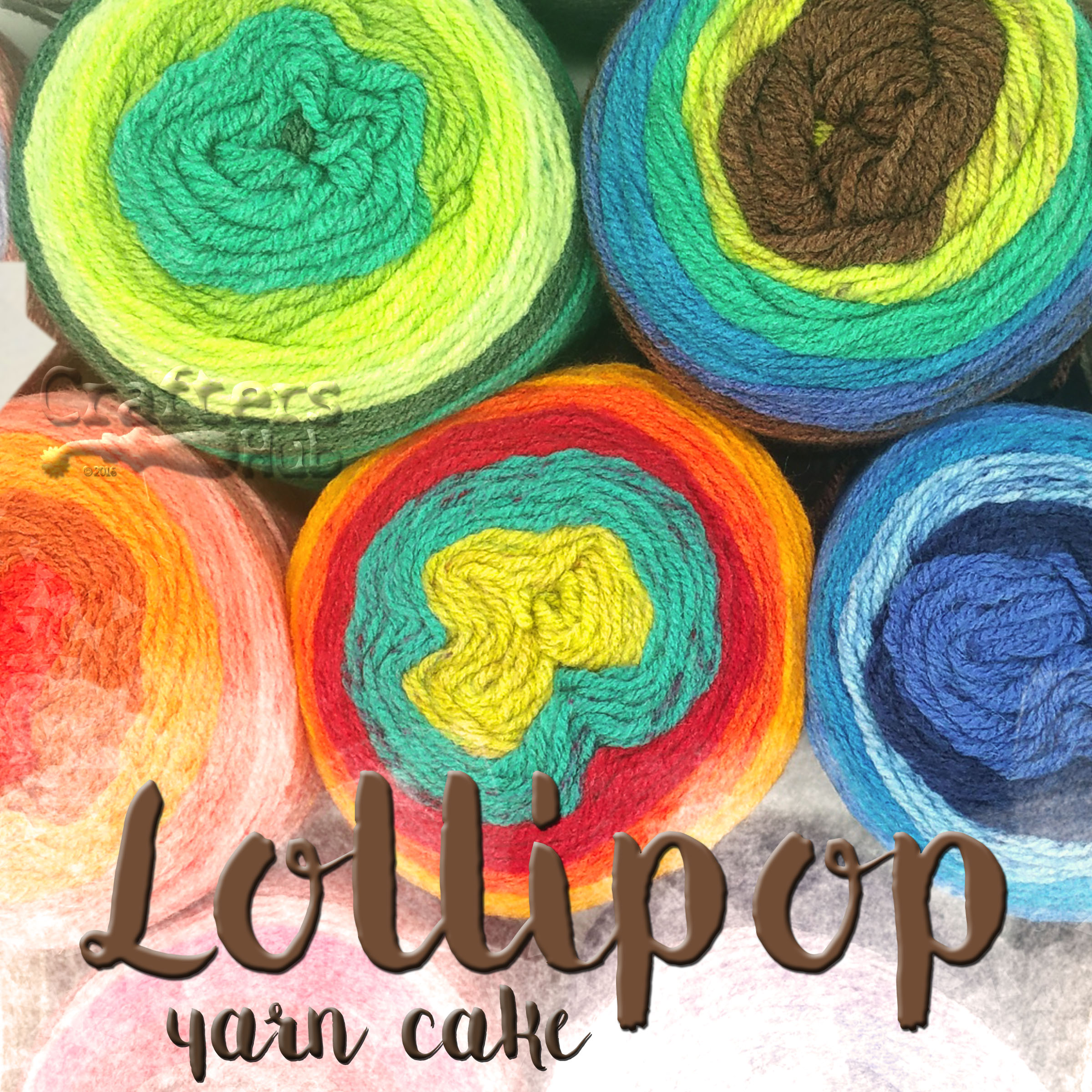 **STOCK CLEARANCE** Lollipop yarn cake / Multicolour wool blended ...
