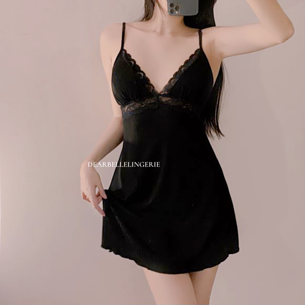 Sexy lingerie pyjamas sleeping night dress黑色性感蕾丝睡裙 XL Size, Women's  Fashion, Dresses & Sets, Dresses on Carousell