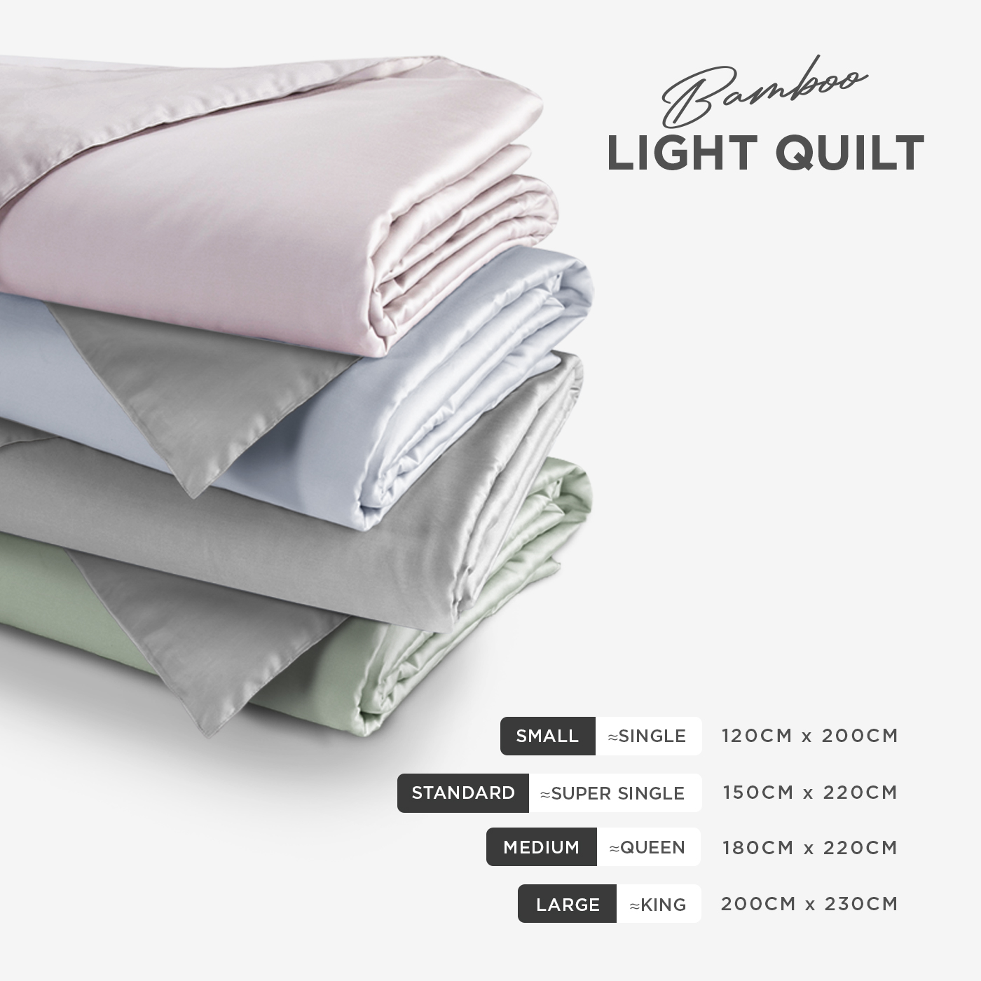 (Bamboo Quilt Blanket) Silky Soft Bamboo Lyocell Light Summer Quilt Blanket Reversible