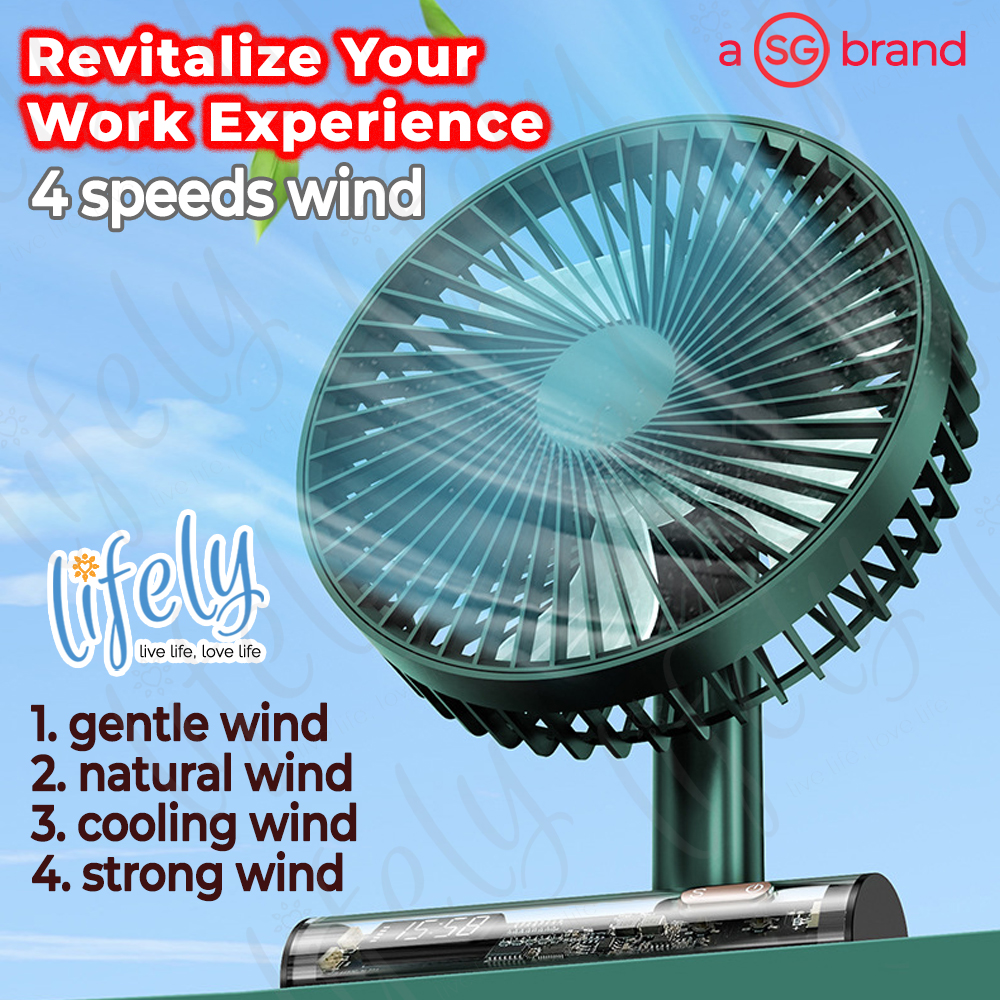 Desk Fan - Lifely Desktop Fan 6 Inches Mini Wireless DeskFan, Singapore ...