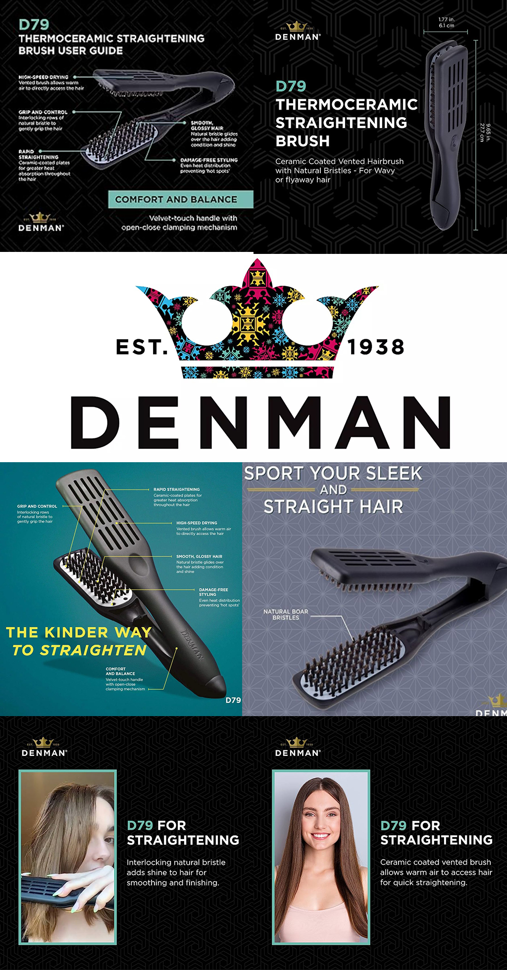 Denman D79 Thermoceramic Straightening Brush Shopee Singapore