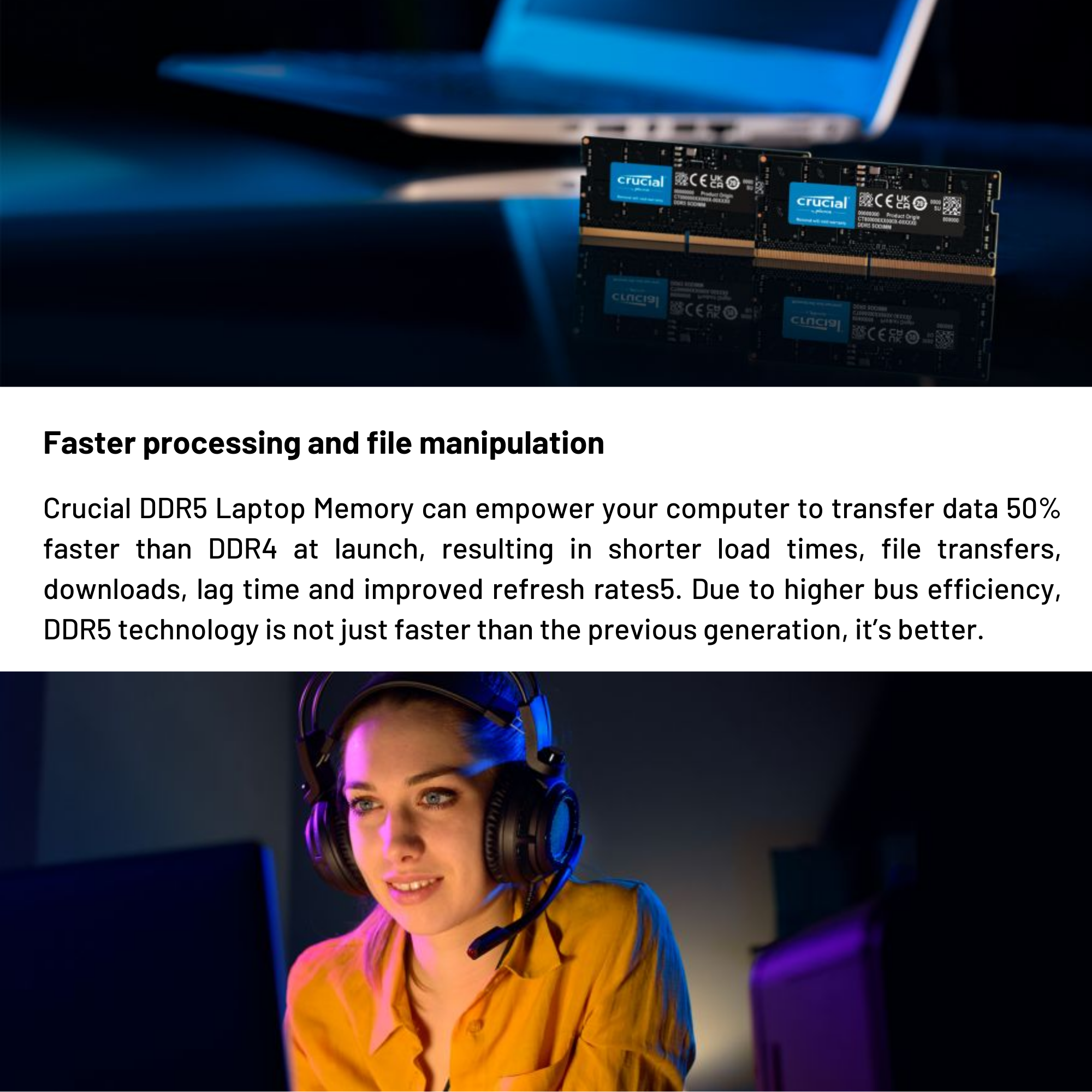 TEAMGROUP Elite SODIMM DDR5 32GB 5600Mhz (PC5-44800) CL46 Non-ECC Unbuffered 1.1V 262 Pin Laptop Memory Module Ram - TED532G5600C46A-S01 At - Foto 6