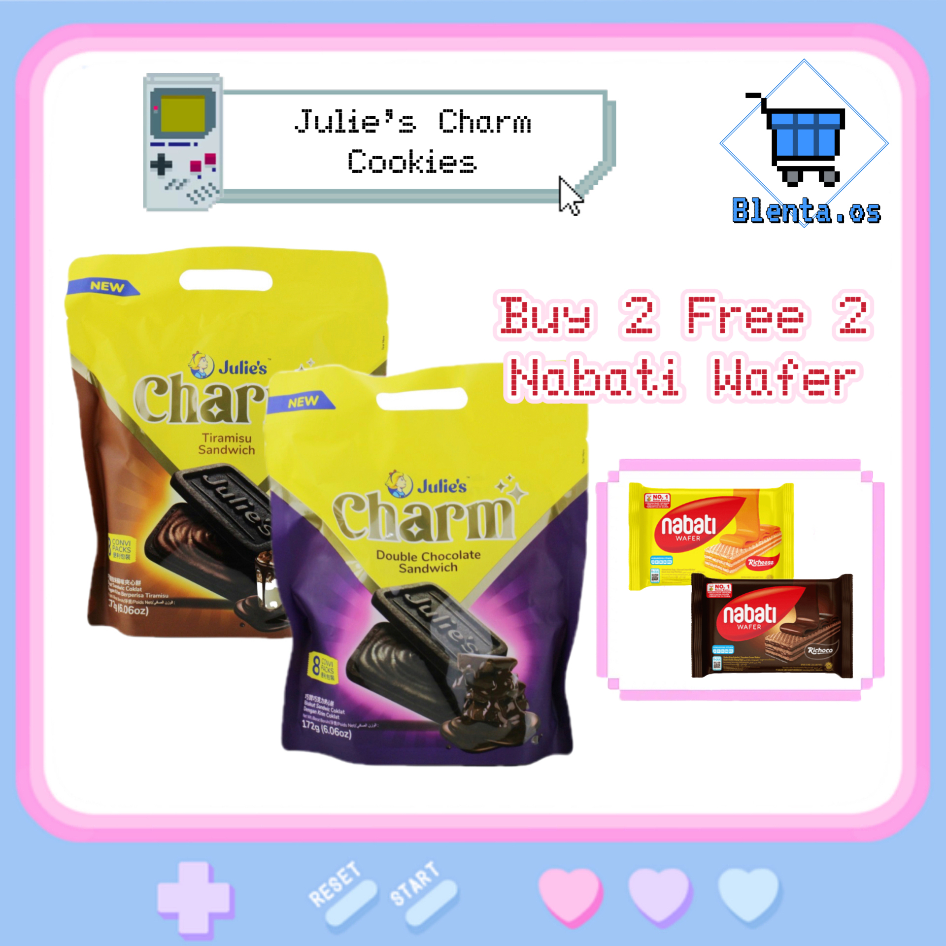 [Bundle of 2]Julie’s Charm Sandwich Cookies Double Chocolate/ Tiramisu ...