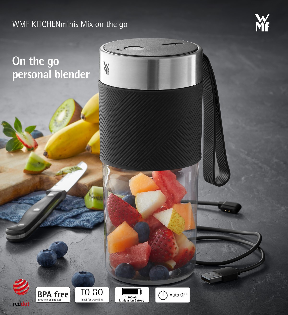 WMF KITCHENminis Mix on the go 50W 0.3L 510Grams | Shopee Singapore