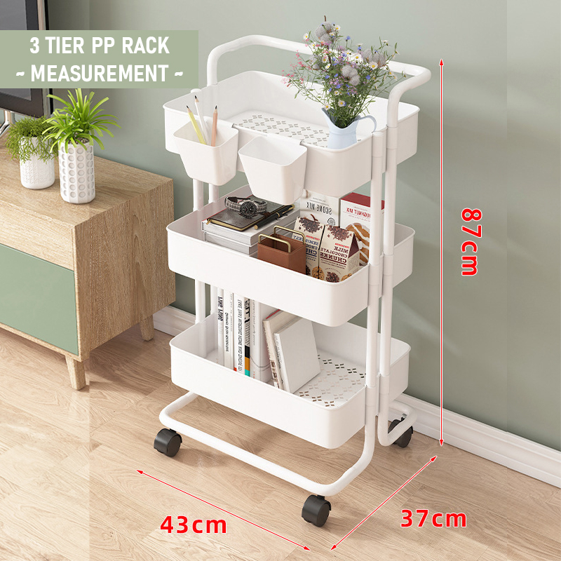 Dlight Multi-functional Storage Trolley Rack Kitchen Rack With Wheels ...