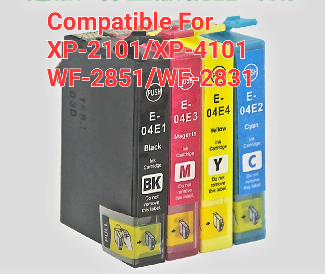 04E/E04E/T04E Compatible Ink Cartridges for Epson XP-2101/XP4101/WF2851 ...