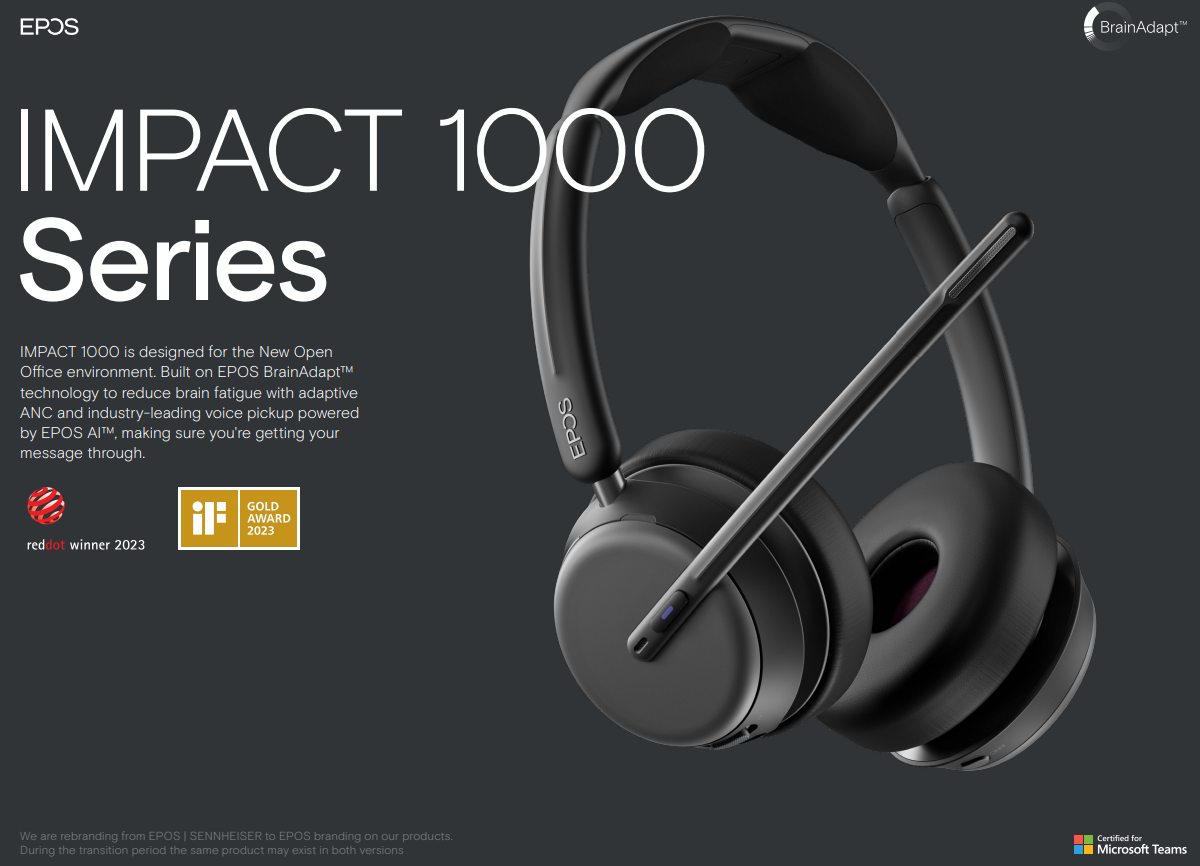 Epos IMPACT 1000 Wireless Headset (Dual Speaker)