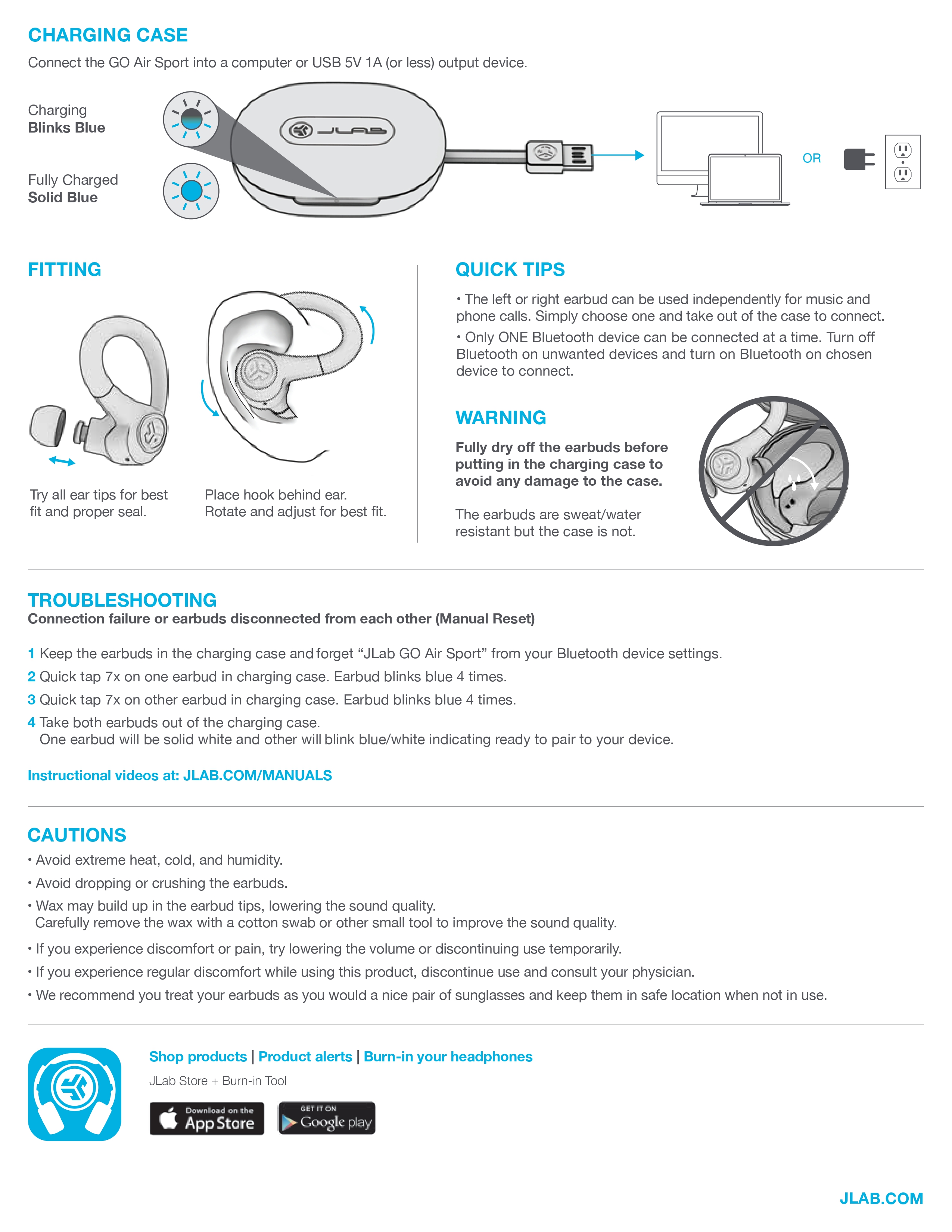 Jlab Audio Jlab Sport Earbuds Manual JLAB Go Air Sport Wireless