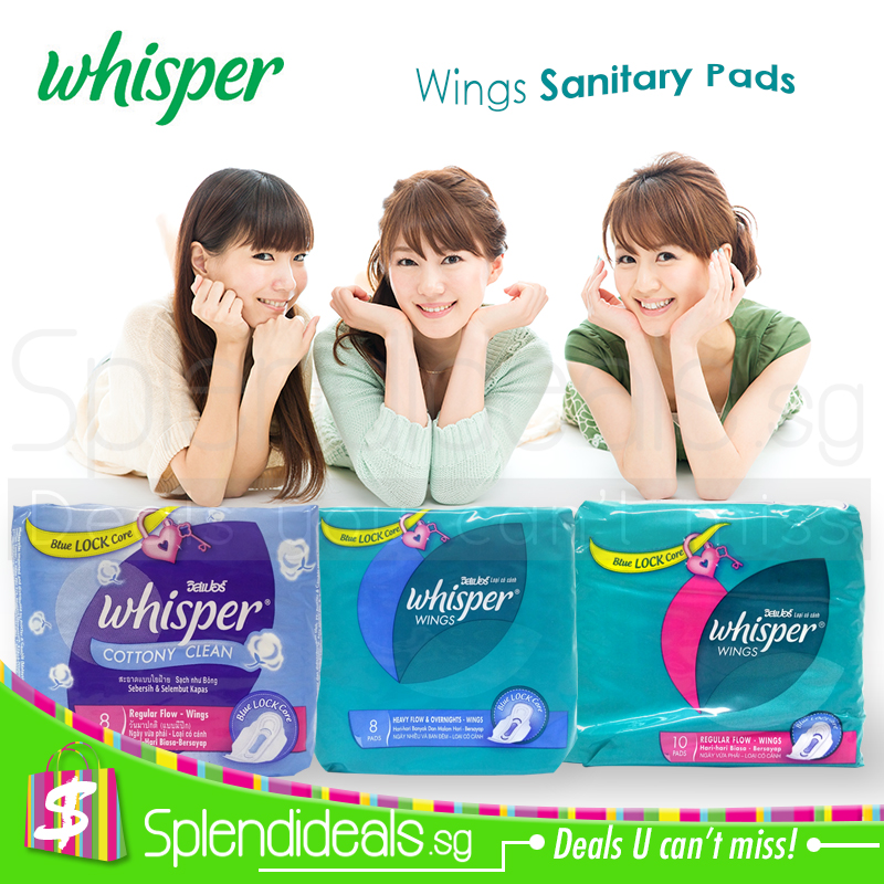[ WHISPER SANITARY PADS ] WHISPER REGULAR FLOW | HEAVY FLOW OVERNIGHT ...
