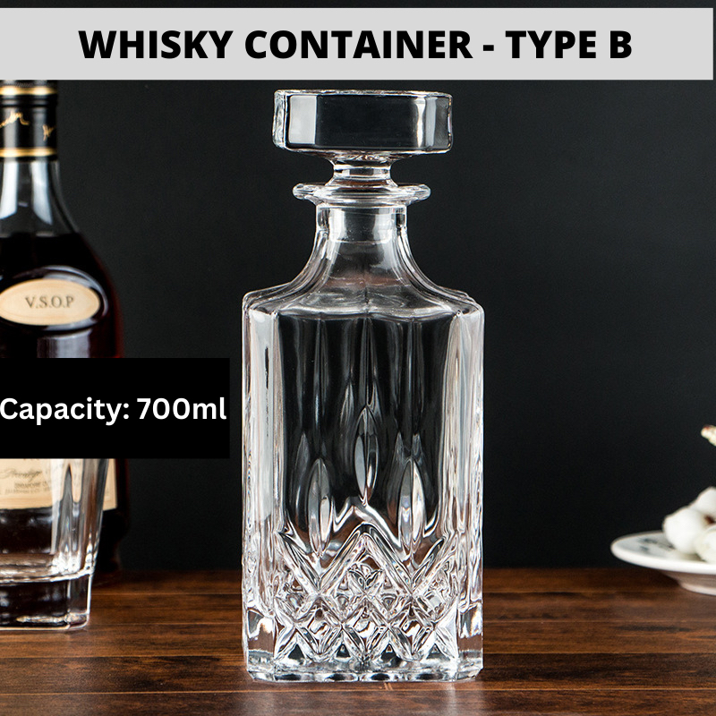 Whisky Crystal Glass Container, Whiskey Glass for Bourbon Cognac Brandy ...