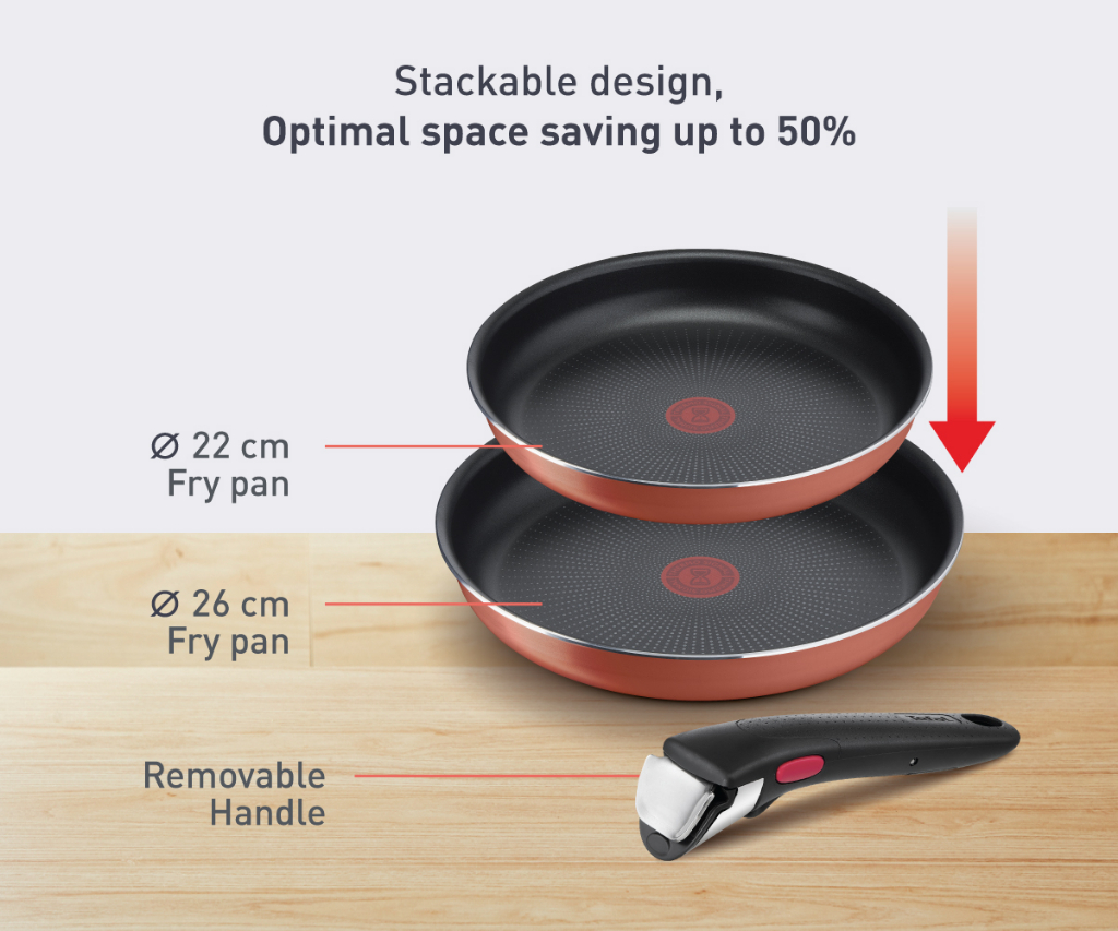 Tefal Ingenio XL Force Non-stick 3pc Frypan Set