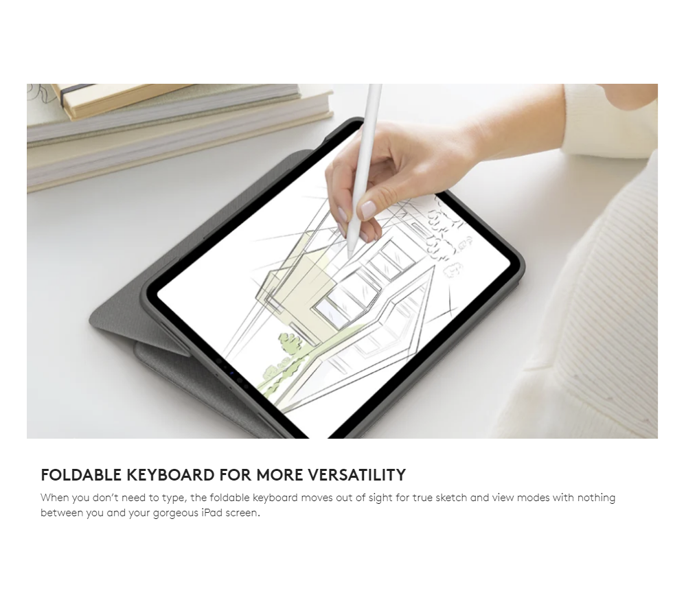 Logitech Folio Touch Backlit Keyboard Case with Trackpad for iPad Air ...