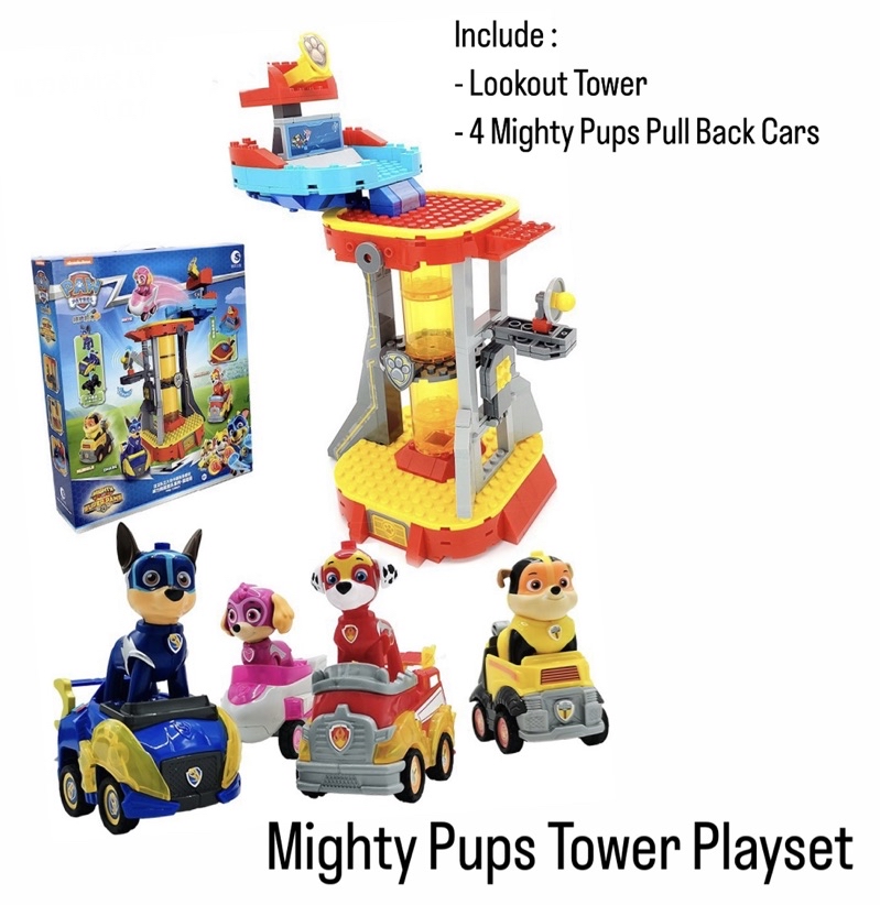 SG STOCK Paw Patrol Pull Back Car Mighty Pups Tower Birthday Gift Children s Day Shopee Singapore