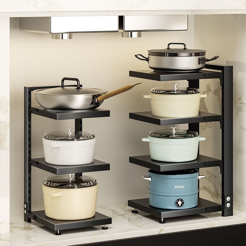 Kitchen Rack stainless steel Pot Rack 2-5 Layers Adjustable ...